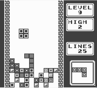 My emulator playing Tetris in Demo Mode